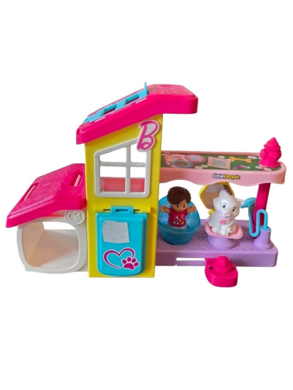 Fisher-Price Little People Barbie Pet Grooming Salon Playset w/Figure & Dog Bath